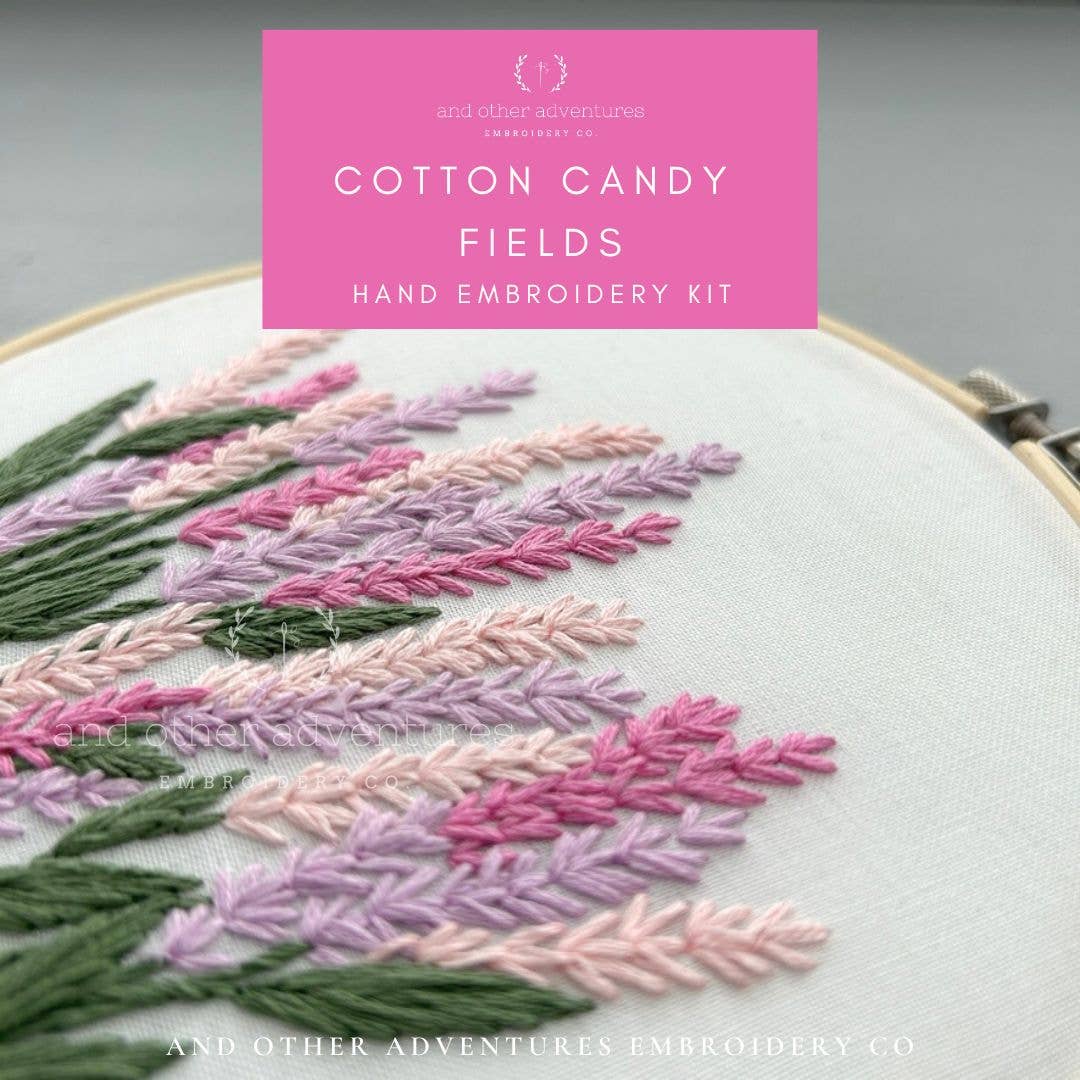 Hand Embroidery Kit - Cotton Candy Fields