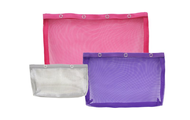 Mesh snap project pouches