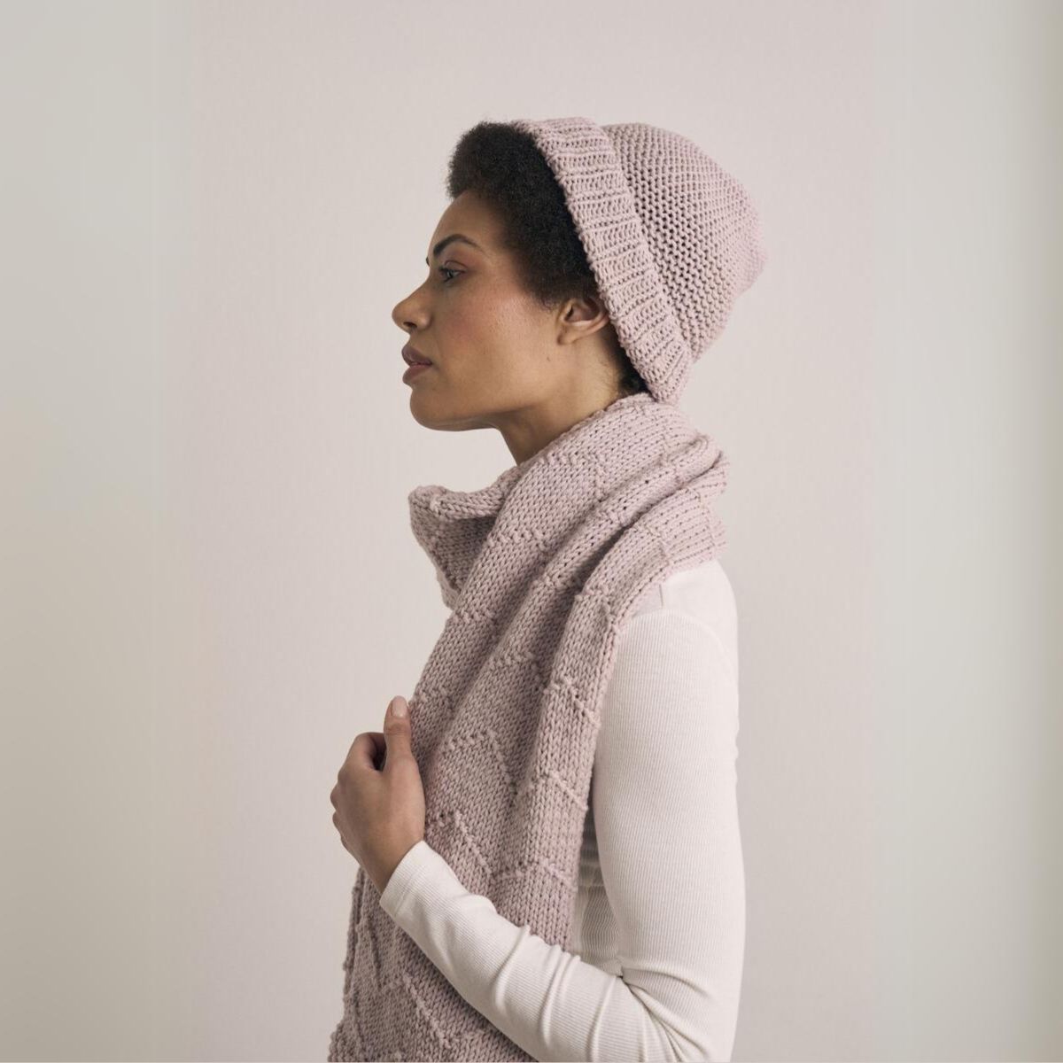 Mode Pattern- Holkham Hat & Scarf Set