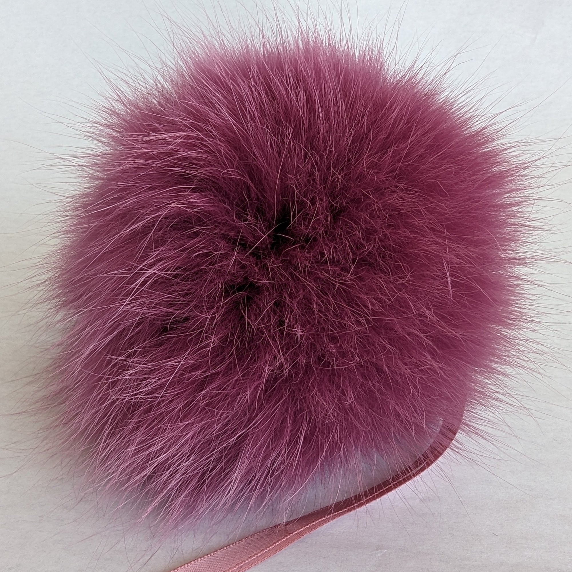 fox fur pom rose