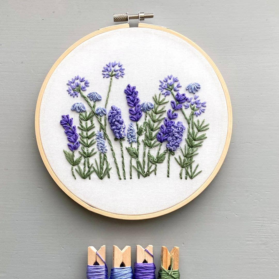 Embroidery KIT - Meadow in Grape