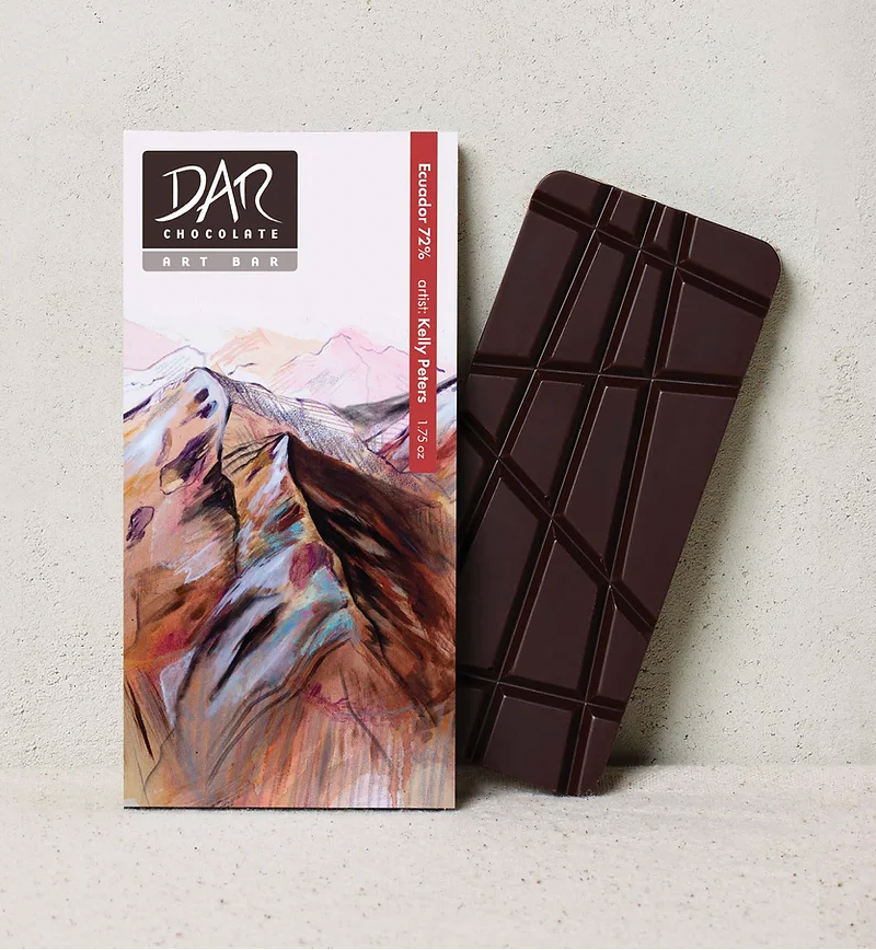 Artisanal Dark Chocolate Bars, 72% Organic Chocolate