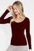 Long Sleeve Scoop Neck Top